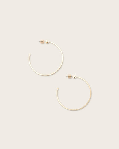 AllSaints Toggle Large Hoop Earrings Women's Warm Brass Women's