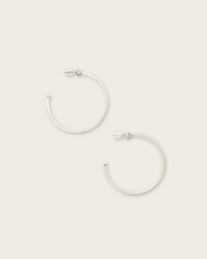 AllSaints Toggle Large Hoop Earrings Women's Warm Silver Women's