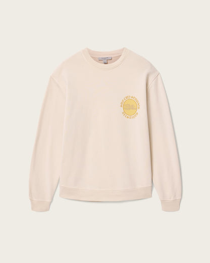 AllSaints Sun City Etta Oversized Cotton Sweatshirt Women's Birch White Women's