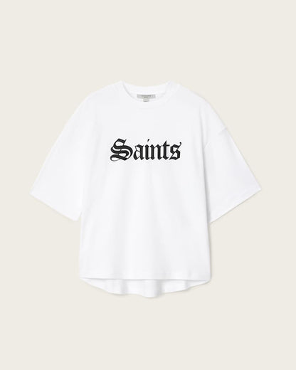 AllSaints Saint Amelie Oversized T Shirt Women's Optic White Women's