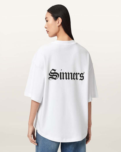 AllSaints Saint Amelie Oversized T Shirt Women's Optic White Women's