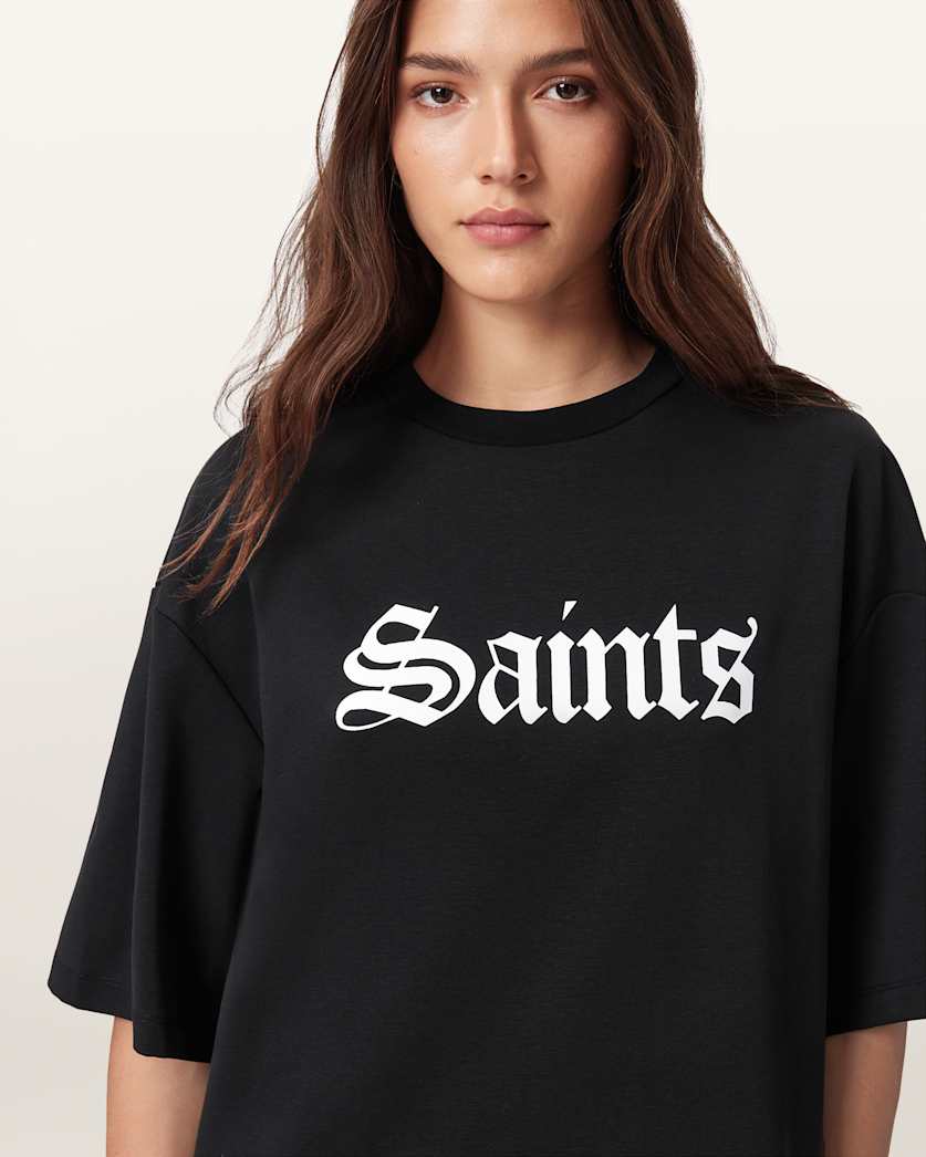 AllSaints Saint Amelie Oversized T Shirt Women's Optic White Women's