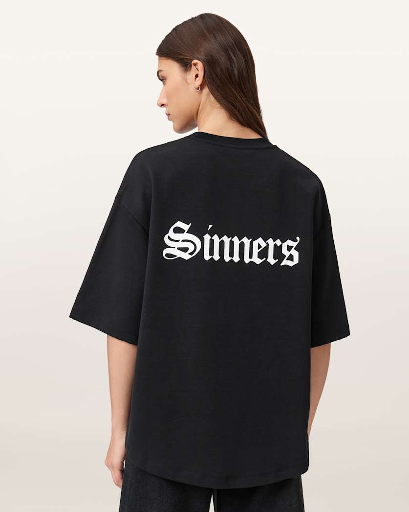 AllSaints Saint Amelie Oversized T Shirt Women's Optic White Women's