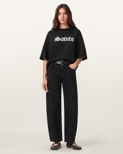 AllSaints Saint Amelie Oversized T Shirt Women's Optic White Women's