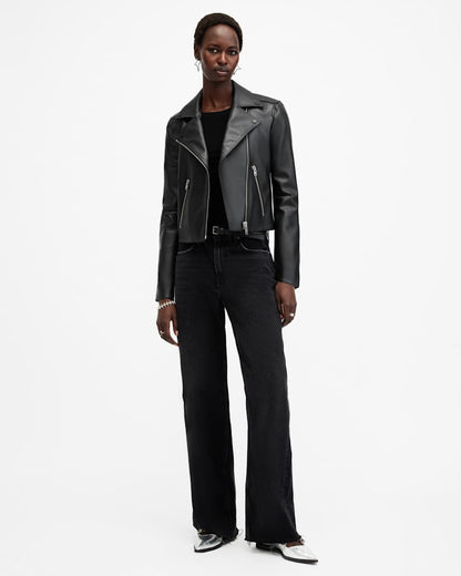 AllSaints Dalby Desserto Biker Jacket Women's Black Women's