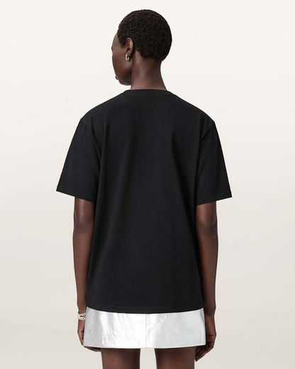 AllSaints Zinc Boyfriend T Shirt Women's Black Women's