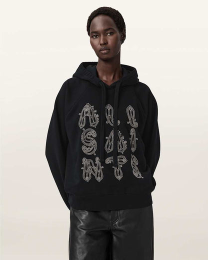 AllSaints Ella Oversized Talon Hoodie Women's Black Women's