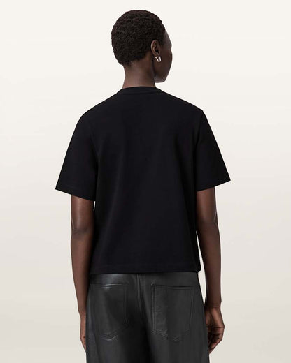 AllSaints Ella Lisa Embellished T Shirt Women's Black Women's