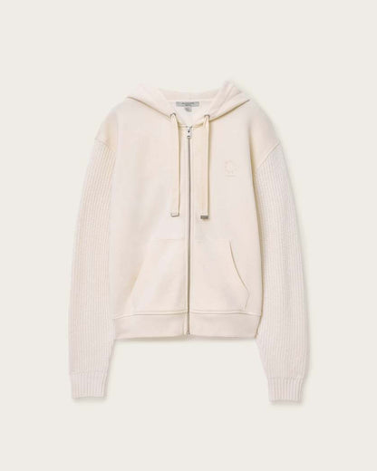 AllSaints Amphie Oversized Cotton Hoodie Women's Tofu White Women's