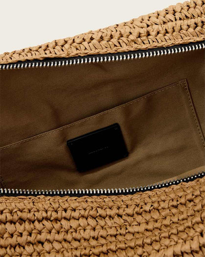 AllSaints Luna Woven Shoulder Bag Women's Biscuit Brown Women's