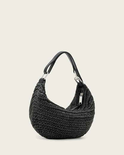 AllSaints Luna Micro Woven Bag Women's Black Women's