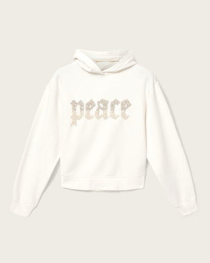 AllSaints Peace Pippa Embellished Hoodie Women's Optic White Women's