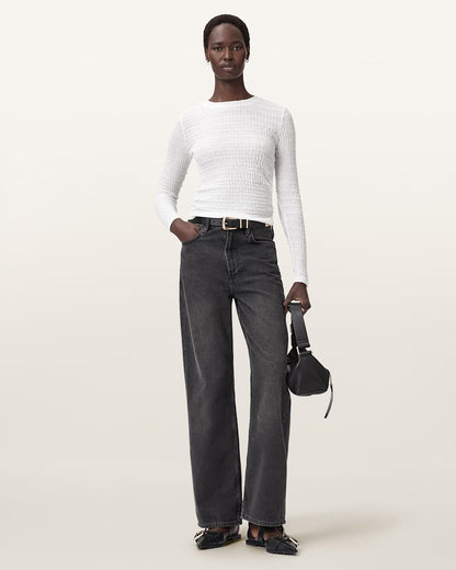 AllSaints West Long Sleeve Top Women's White Women's