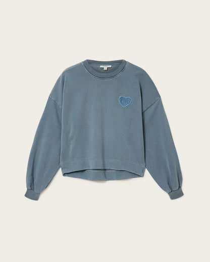 AllSaints Lover Oversized Crew Neck Sweatshirt Women's Abbey Stone Green Women's