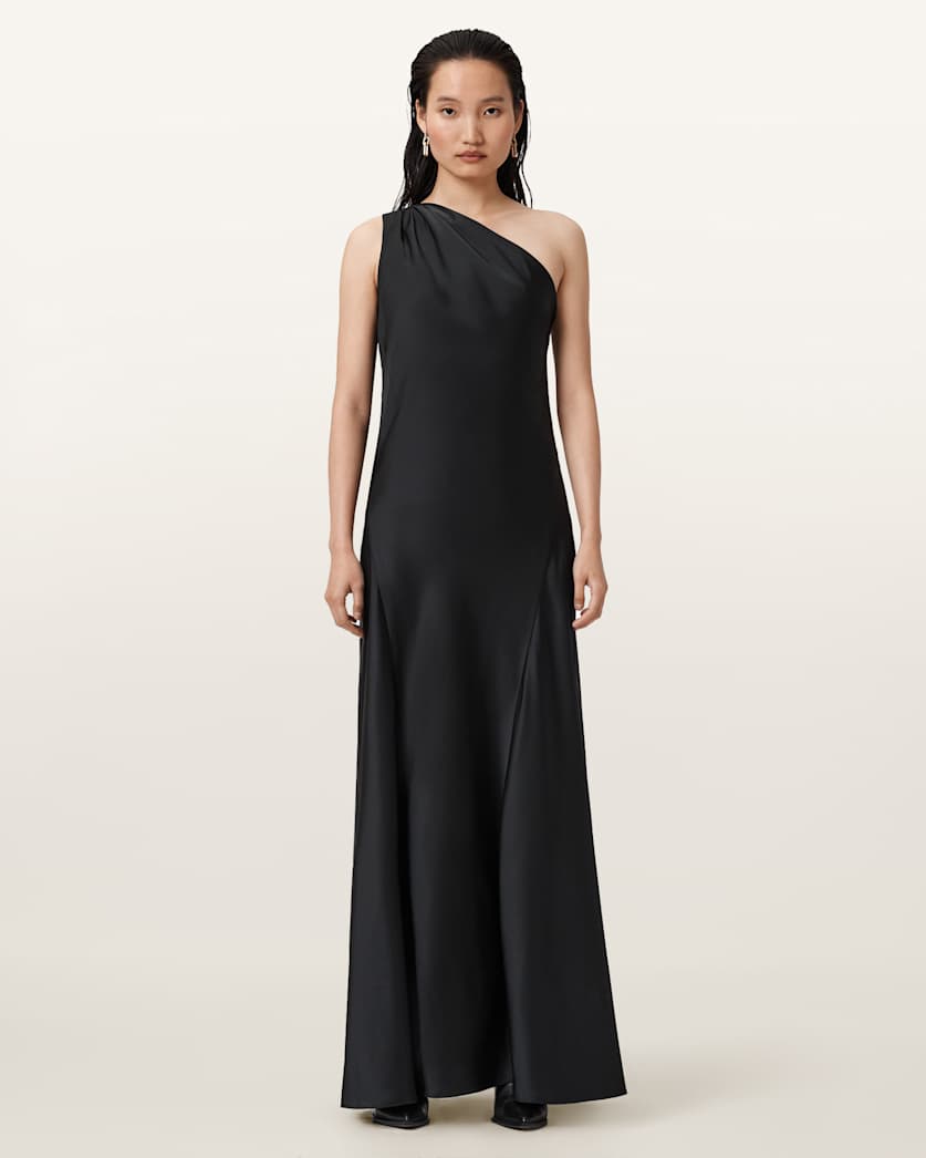 AllSaints Monica Evening Maxi Dress Women's Black Women's