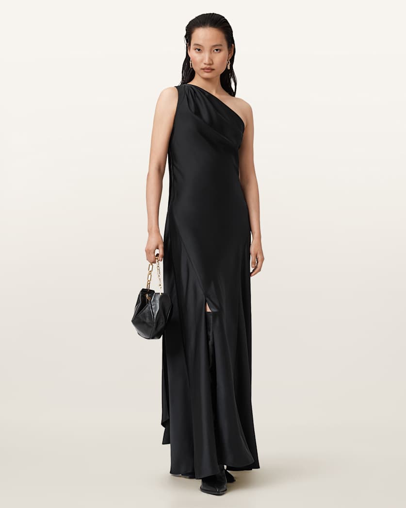 AllSaints Monica Evening Maxi Dress Women's Black Women's