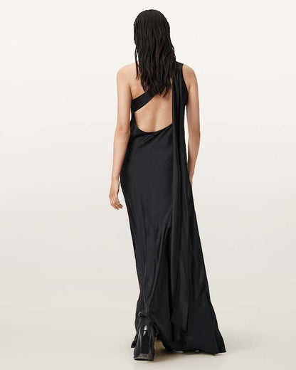 AllSaints Monica Evening Maxi Dress Women's Black Women's