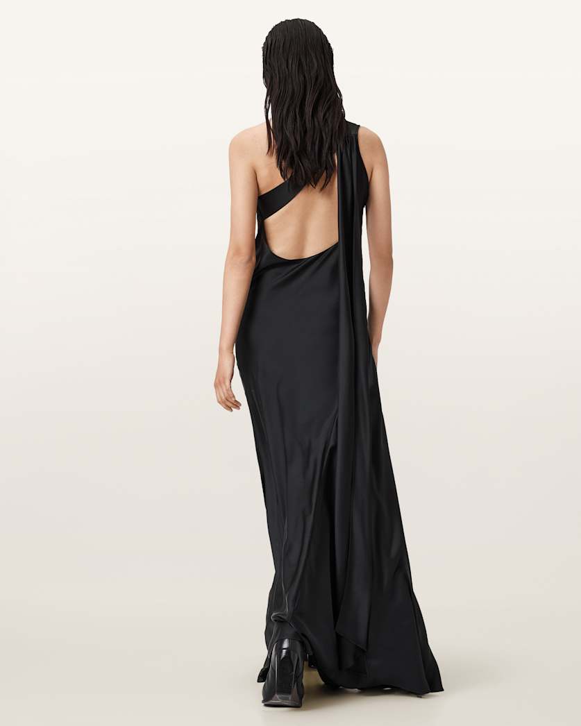 AllSaints Monica Evening Maxi Dress Women's Black Women's
