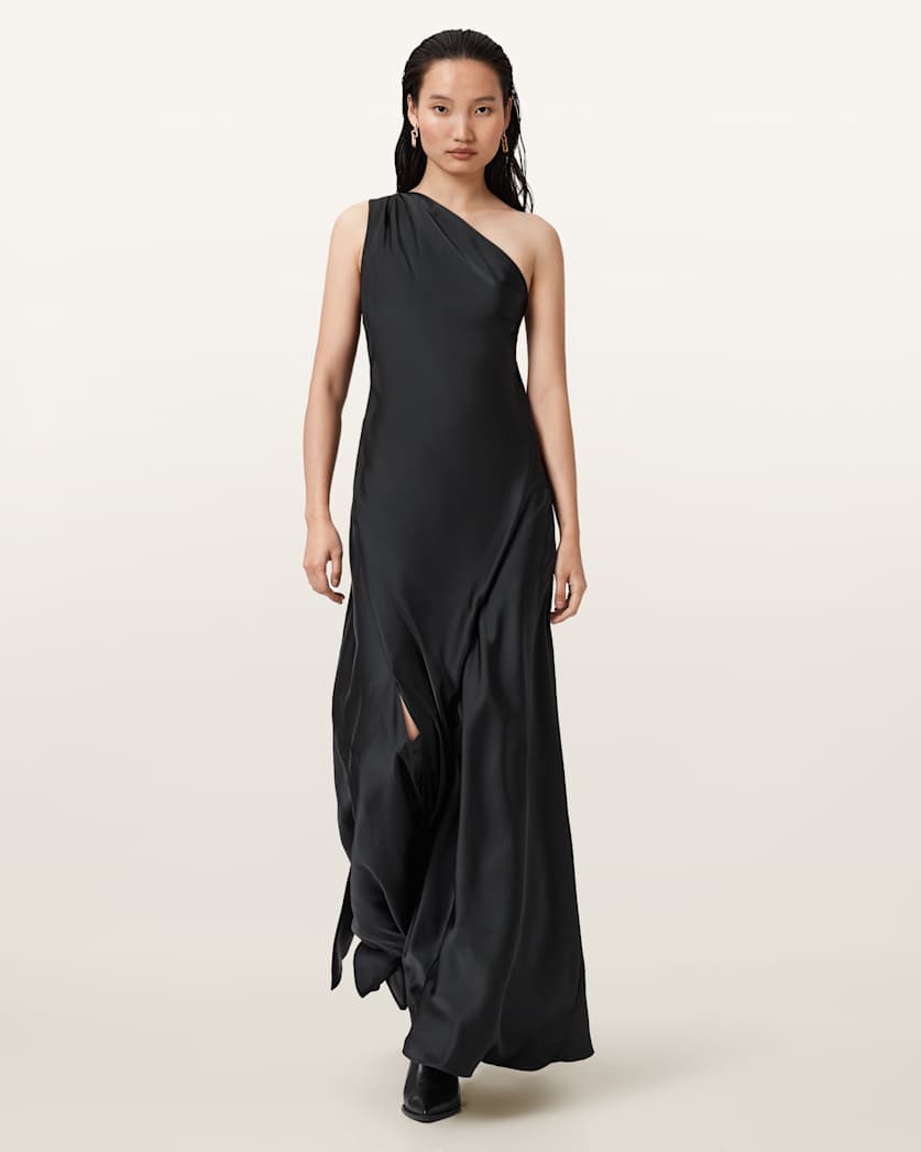 AllSaints Monica Evening Maxi Dress Women's Black Women's