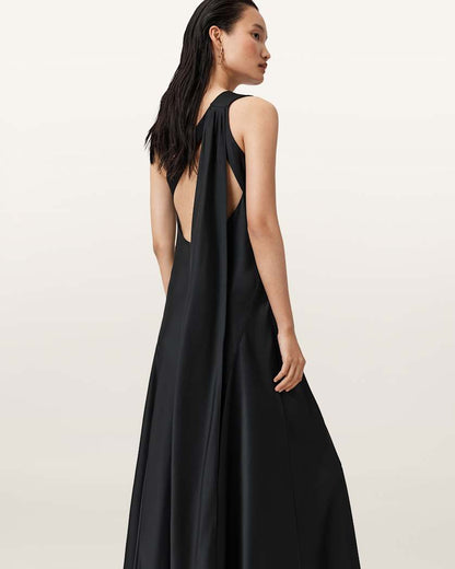 AllSaints Monica Evening Maxi Dress Women's Black Women's