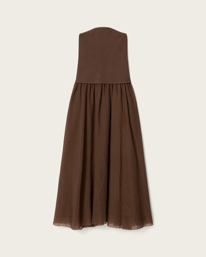 AllSaints Tegan Hybrid Bodycon Maxi Dress Women's Penny Brown Women's