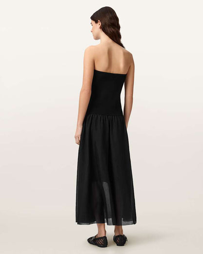 AllSaints Tegan Hybrid Bodycon Maxi Dress Women's Penny Brown Women's