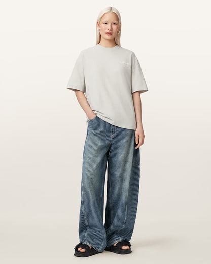 AllSaints Dreamer Oversized Etta Short Sleeve T Shirt Women's Sea Green Women's