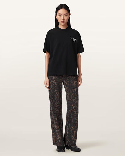 AllSaints Dreamer Oversized Etta Short Sleeve T Shirt Women's Sea Green Women's