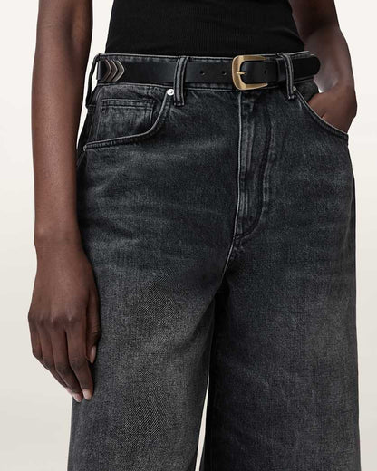 AllSaints Suki Leather Belt Women's Black/Multi Women's