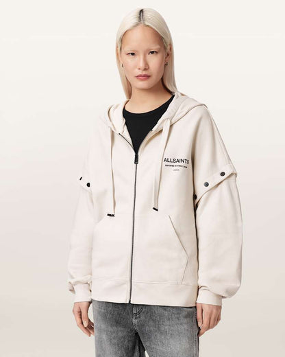AllSaints Dreamer Amphia Oversized Hoodie Women's Dusk White Women's