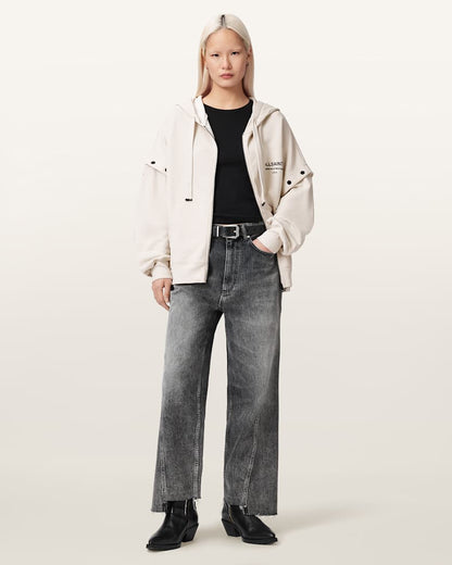 AllSaints Dreamer Amphia Oversized Hoodie Women's Dusk White Women's