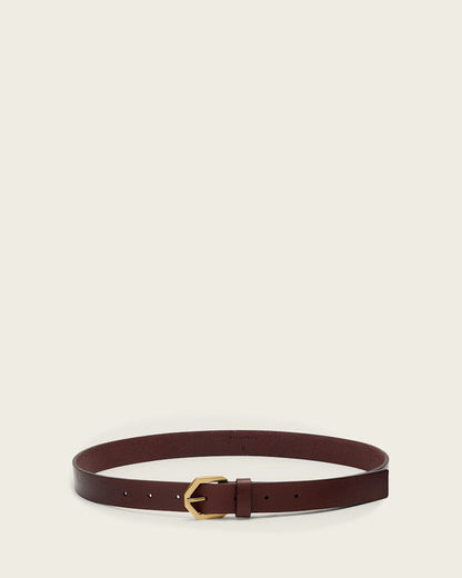 AllSaints Amara Leather Waist Belt Women's Brown Women's