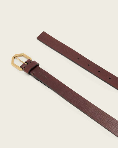 AllSaints Amara Leather Waist Belt Women's Brown Women's