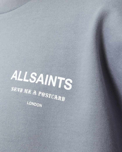 AllSaints Dreamer Lila Oversized Cotton Sweatshirt Women's Quarry Blue Women's