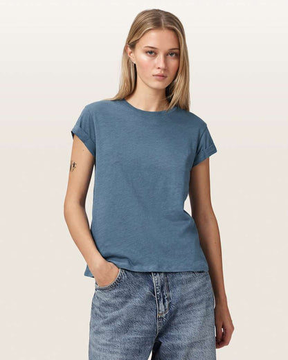 AllSaints Anna Crew Neck Short Sleeve T Shirt Women's Cognac Brown Women's