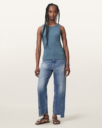 AllSaints Katarina Boat Neck Slim Fit Tank Top Women's Optic White Women's