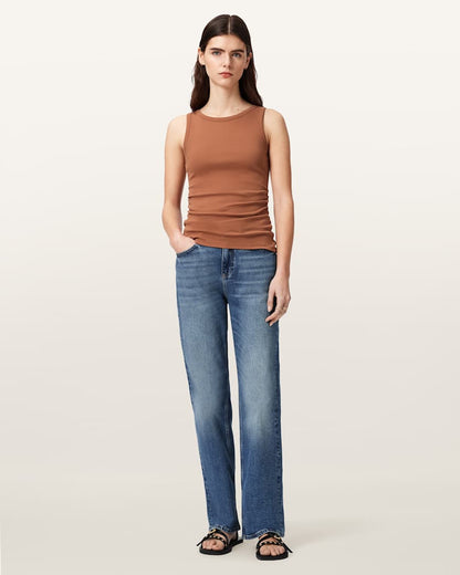 AllSaints Katarina Boat Neck Slim Fit Tank Top Women's Optic White Women's