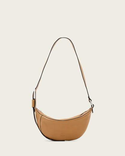 AllSaints Luna Slouchy Leather Crossbody Bag Women's Toffee Brown Women's