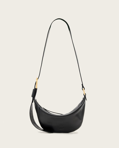 AllSaints Luna Slouchy Leather Crossbody Bag Women's Black Women's