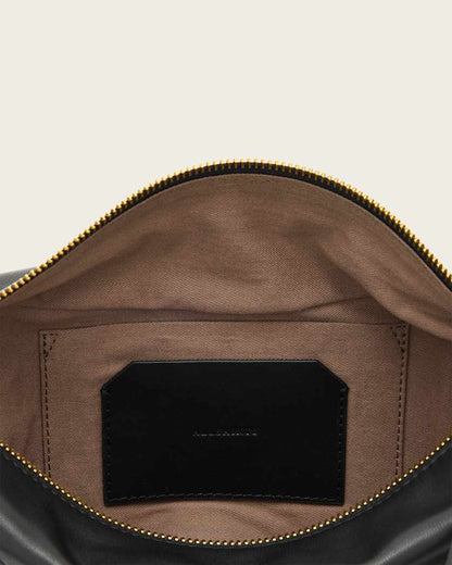 AllSaints Luna Slouchy Leather Crossbody Bag Women's Black Women's