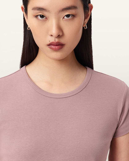 AllSaints Stevie Slim Fit Short Sleeve T Shirt Women's Hay Yellow Women's