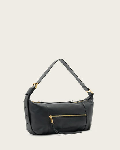 AllSaints Vega Leather Shoulder Bag Women's Black Women's