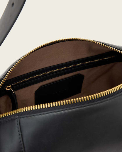 AllSaints Vega Leather Shoulder Bag Women's Black Women's