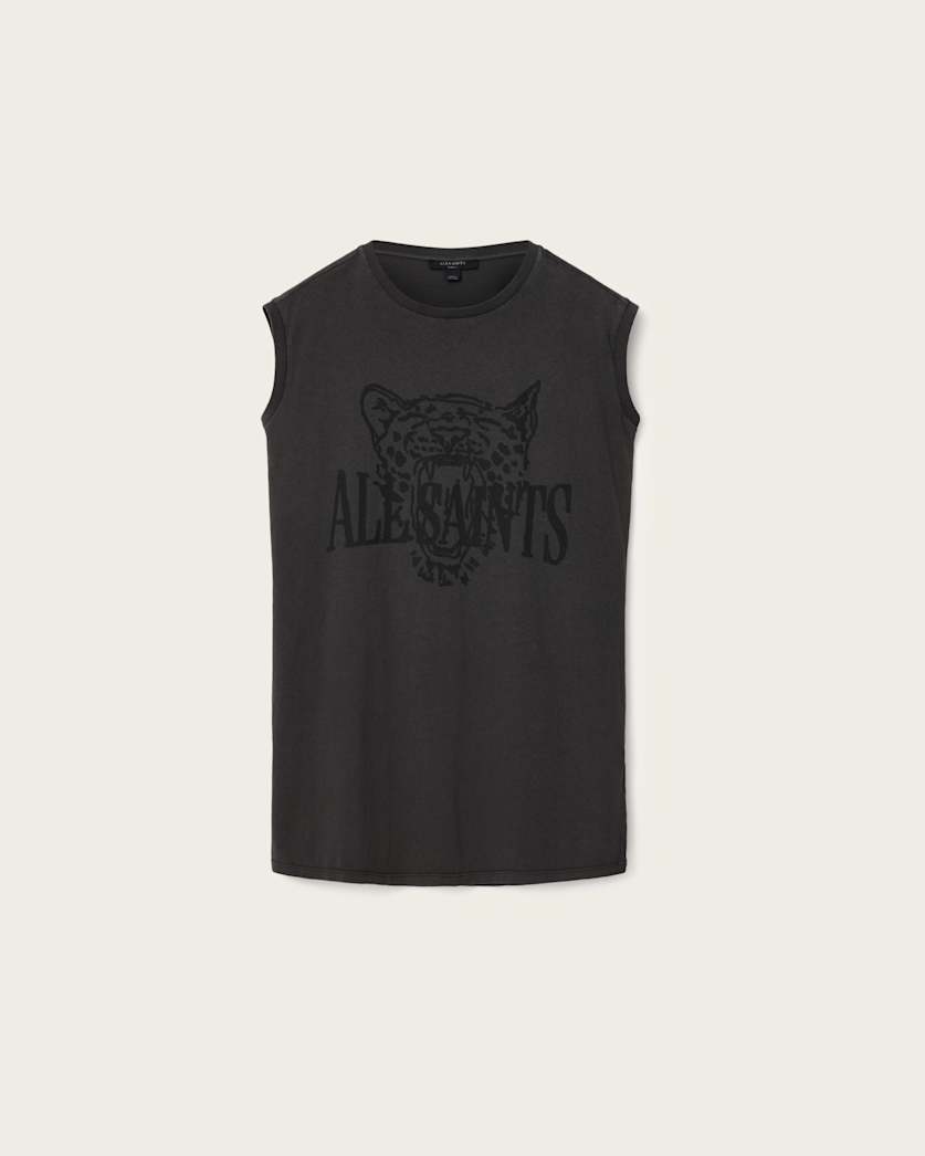 AllSaints Wild Brooke Relaxed Fit Mini T Shirt Dress Women's Washed Grey Women's