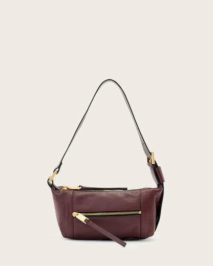 AllSaints Vega Leather Mini Bag Women's Dark Red Women's