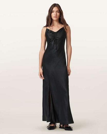 AllSaints Alexia Sleeveless Maxi Dress Women's Oxblood Red Women's