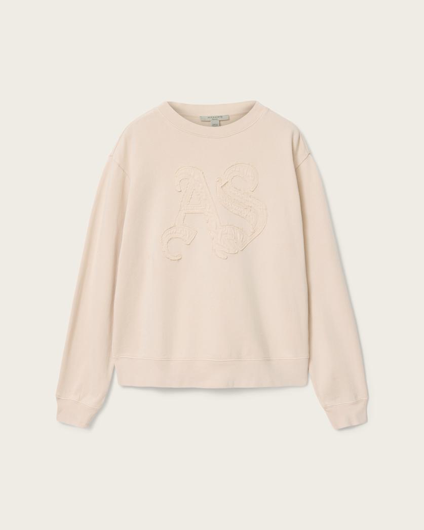 AllSaints Insignia Pippa Crew Neck Sweatshirt Women's Crystal Pink Women's