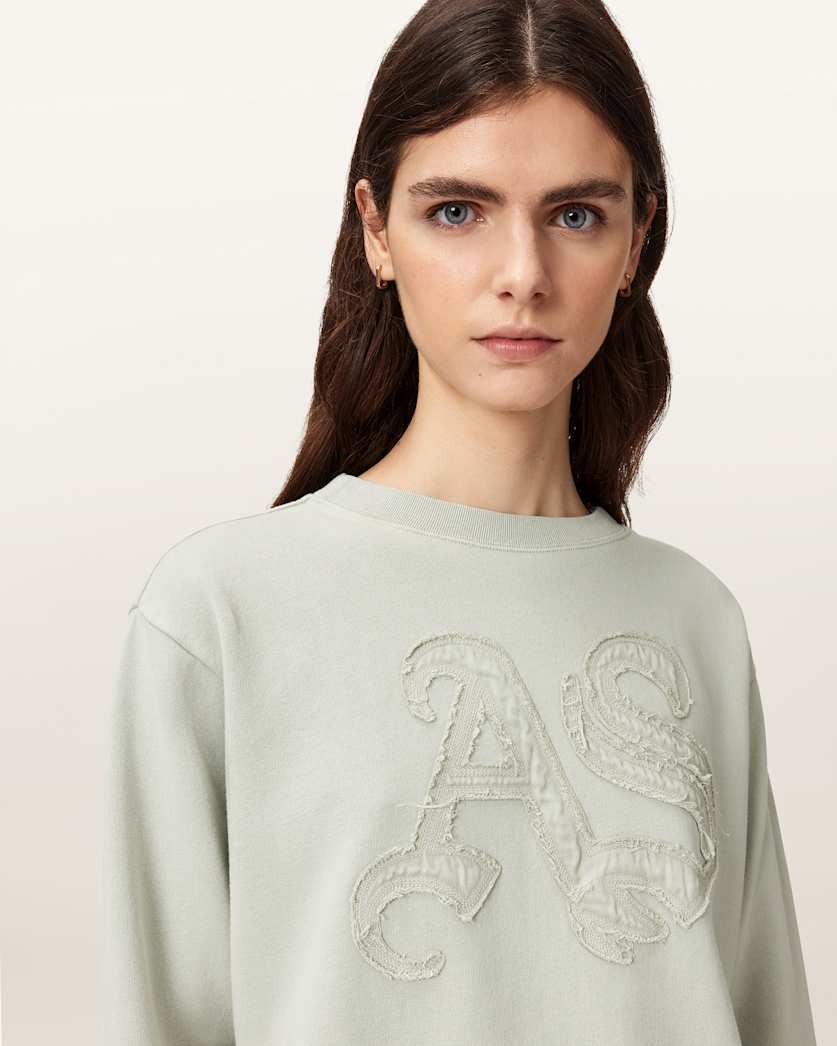 AllSaints Insignia Pippa Crew Neck Sweatshirt Women's Crystal Pink Women's