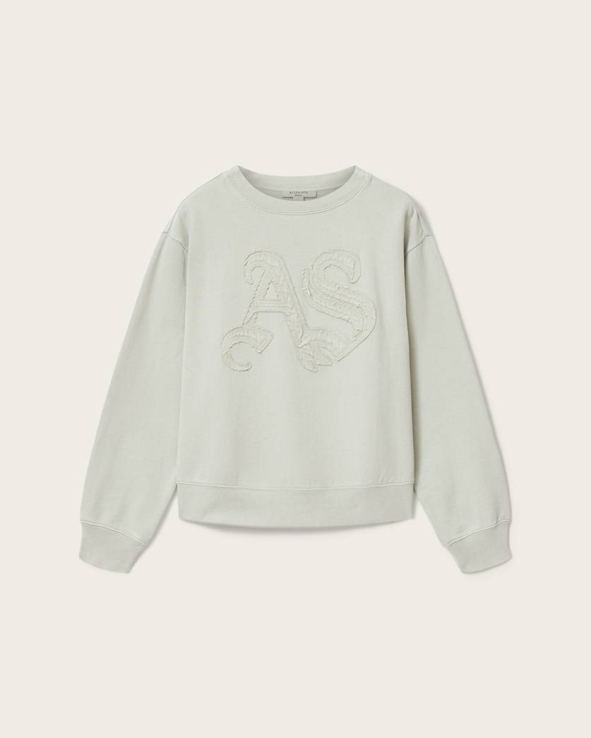 AllSaints Insignia Pippa Crew Neck Sweatshirt Women's Crystal Pink Women's