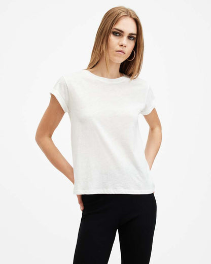 AllSaints Anna Crew Neck T Shirt Women's Chalk White Women's